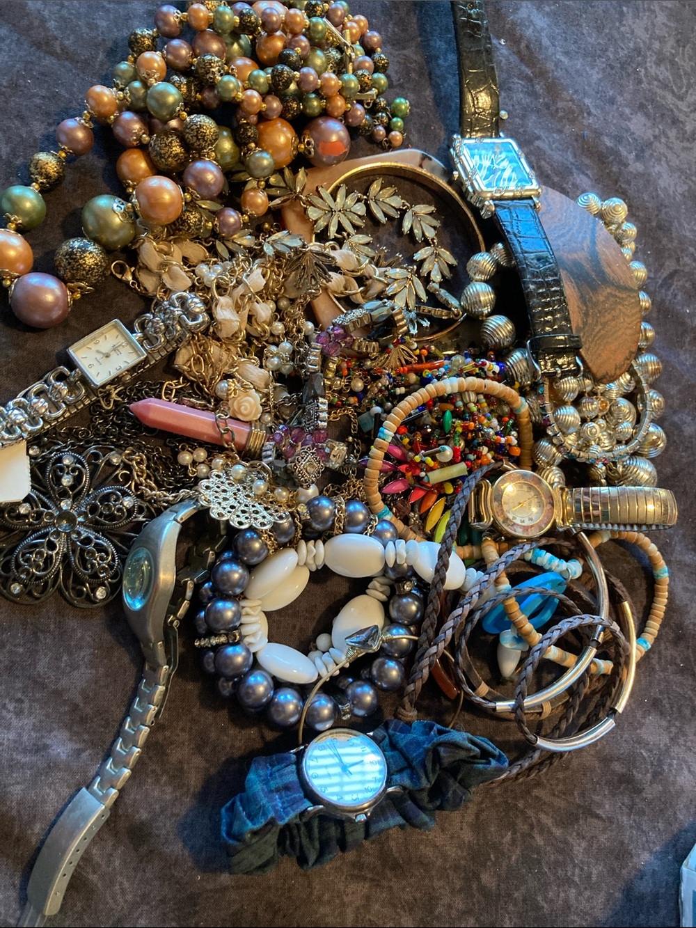 Craft jewelry Lot -Some Wearable Some Broken
